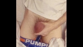 Young guy shows his big fat dalmatian cock