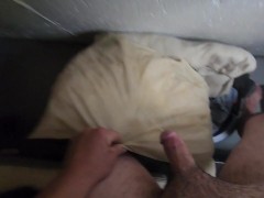 Soaking my laundry basket from the side of my bed