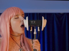 ASMR Blonde Wet 💦 Ear Licking 3Dio | Elsa ASMR