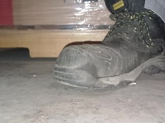 Cigarette Box Stomp. Crushed flat beneath my dirty boots 👣👣