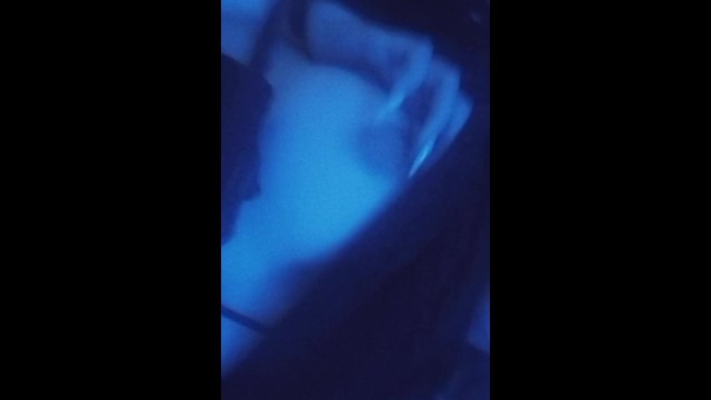 Sexy student squeezes her big tits