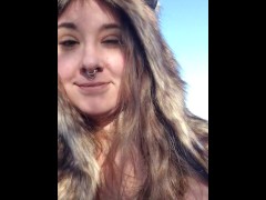 Wolf Girl Marks Her Territory by the Lake! - Screenshot 1 of 16 - Kitten
