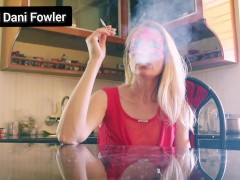 A Real Slutty MILF Smoking Hot in Red Dress.