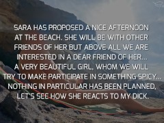 BEACH ADVENTURE: meet Sara again...with her sexy friend - Screenshot 2 of 16 - Public Flashing