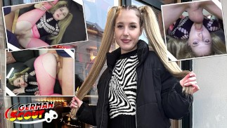 НЕМЕЦКИЙ РАЗВЕДЧИК - Кастинг анального секса с большим членом для девушки с косичками Crystal White в Berlin