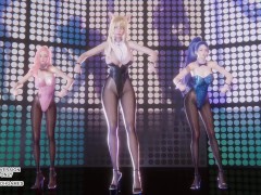 [MMD] Laysha - Party Tonight Ahri Seraphine Kaisa Sexy Kpop Dance League of Legends Hentai
