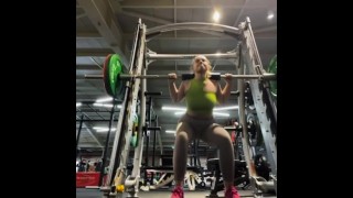 Training and masturbate in the gym
