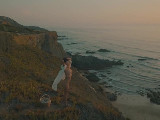 Atmospheric Naked Sunset Meditation Ocean Cliffs