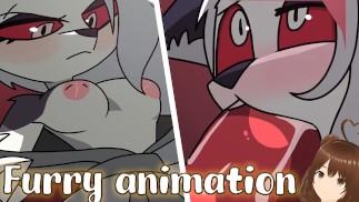 Friend doesn't believe I have a huge cock until I put it in her mouth (Furry animation) - Jazziuu