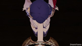 Raiden shogun from genshin impact blowjob