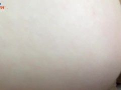 Santa met tiny pretty girl with big ass in the winter forest