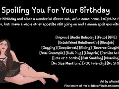 Brunette BBW Girlfriend Spoils You For Your Birthday Audio Roleplay