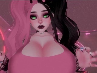 Goth Girl Whore gives you a Messy Tit Job