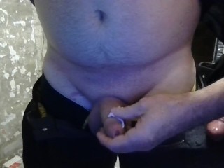 Boss Massaging my Juicy Cock