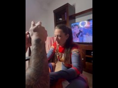 The Best BLOWJOB🔥 While My STEPBRO Plays PS5🎮 - Screenshot 1 of 16 - Sex Game