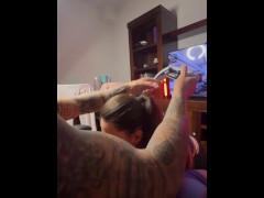 The Best BLOWJOB🔥 While My STEPBRO Plays PS5🎮 - Screenshot 4 of 16 - Real Couple