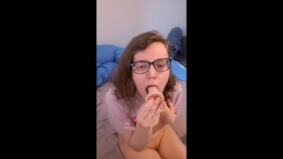 Trans Girl Deepthroat Dildo Compilation (Lots of Gagging)