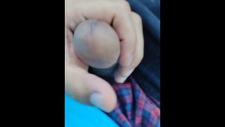 Almost caught Teasing my cock in public