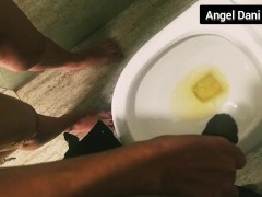 Hot Blonde Makes Gentle Help For Man Cock in Pissing.