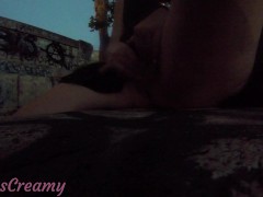 FLASHING my PUSSY in front of everyone in PUBLIC in the city center and masturbating - Very RISKY