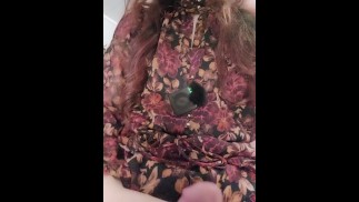 Thumbnail Edging my girlcock in your face