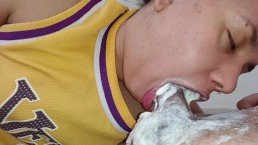 лизание, глотание, рвота, пока из его яиц🍆🤤🤤🥛🥛🥛💦😵🤤⚽️⚽️🥛🥛🥛 не выйдет кримпай