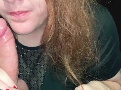 Quick Blowjob - Amateur Dick Sucking with Huge Cumshot