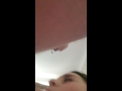 step sister sucking dick when parents are not home sloppy messy blowjob loud asmr sound massive and