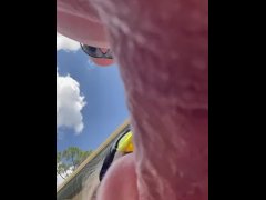 Backyard Blow Job up close