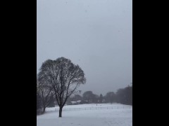 Cute Asain Get Fucked in Snow
