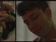 3 Different Angles of GANGBANG BLISS - Slimthick Brunette Feeds Her Wet Pussy With Multipe Cocks