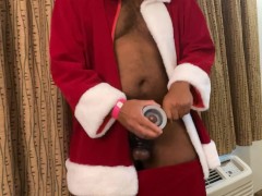 Santa Jacking Off Until Shooting A Moaning Cumshot