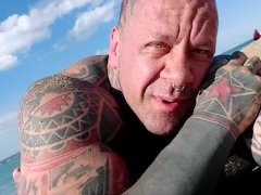 Rob Diesel Porn Star on the Beach in Barcelona for Onlyfans. Muscles, Tattoos, a Big Cock and Ass