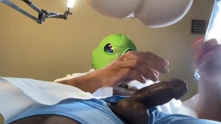 Alien Businessman Fucking Sex Doll Until Cumming While Wearing A Dress-Shirt And Underwear