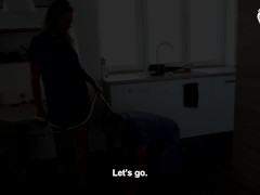 Princess and her foot slave for fun (femdom, choking, shoe worship, foot worship, bratty feet, toes)