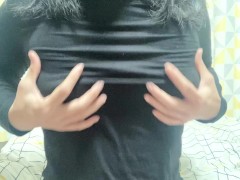ヒートテック越しの乳首いじりが気持ちよすぎて3回連続イキ！ - Screenshot 11 of 16 - 乳首オナニー