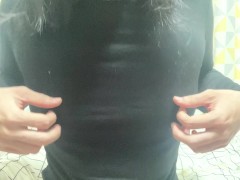 ヒートテック越しの乳首いじりが気持ちよすぎて3回連続イキ！ - Screenshot 5 of 16 - 乳首オナニー