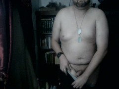 American male stripping and masturbating