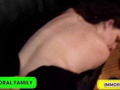 TAYLEE WOOD LICKS STEPDAD & STEPSON'S SPERM FROM CHOCOLATE BAR – IMMORAL FAMILY 4K