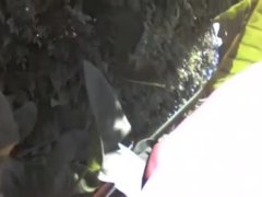 FREAKY EBONY PISSING IN PUBLIC - Screenshot 1 of 16 - Pissing