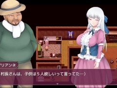 【#02 寝取られ村の聖女妻(体験版)実況】爆乳人妻が酪農家に種付けプレス中出しされてしまい・・(2DアニメーションNTRファンタジーRPG同人エロゲ―) 9/16