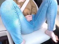 【Full】人妻のジーンズ姿がエロかったから助手席でオナニーさせた - Screenshot 10 of 16 - Amateur