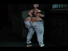 Hung Big Booty Tranny Gets Filled Behind Dumpster 1/16