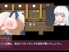 【#03 寝取られ村の聖女妻(体験版)実況】爆乳人妻が家畜小屋でおっぱい揉まれイラマチオフェラで口内射精されてしまい・・(2DアニメーションNTRファンタジーRPG同人エロゲ―) 8/16