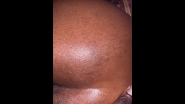 Slim ebony takes curved dick like a pro