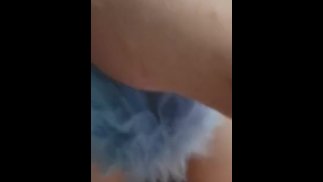 Мастурбация с вилкой из лисьего хвоста