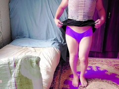 Shemale Self Ass Spanking White Body Big Butt Booty