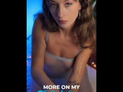 Cute girl gently handjob on camera - Screenshot 7 of 16 - Petite Brunette