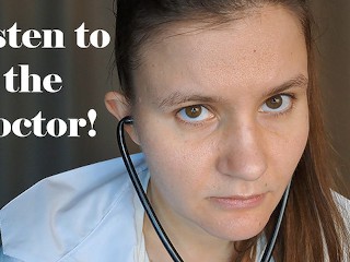 Toxic русский врач пытался доминировать во время медосмотра, но трахнул ее в рот