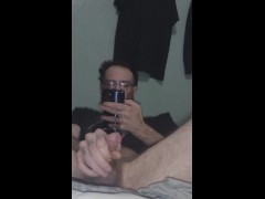 Watching porn and stroking my big dick